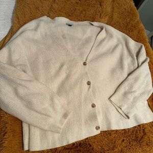 American Eagle Outfitters Cream Cardigan